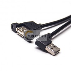 USB Type A Male Connector Pinout to 180 Degree Type A Female OTG Cable