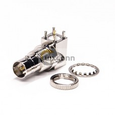 Mini BNC Connector Female Bulkhead Through Hole for PCB Mount
