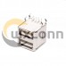 USB 2.0 High Speed Port Dual Port Type A 90° for PCB Mount USB 2.0 High Speed Port Dual Port Type A 90° for PCB Mount