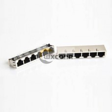 Modular RJ45 Connectors 1*5PORT Shield Shrapnel Without Light for PCB Mount Modular RJ45 Connectors 1*5PORT Shield Shrapnel Without Light for PCB Mount