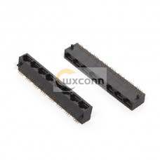 8 Port RJ45 Connector Black Plastic 1x8 Without Shield W/O Leds 8 Port RJ45 Connector Black Plastic 1x8 Without Shield W/O Leds