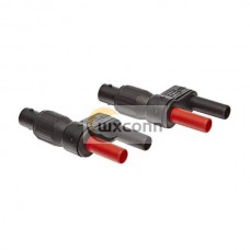 Dual Banana Male Plug To Female BNC Adapter