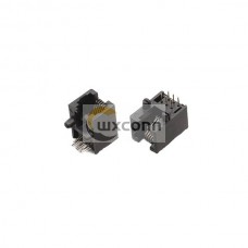 RJ11 6P6C Connector Single Port Telephone Socket Black Plastic Without Led RJ11 6P6C Connector Single Port Telephone Socket Black Plastic Without Led