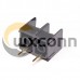 2 Position Barrier Terminal Block PCB Mount Straight Black