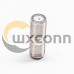 F Type Adapter Female to Female Coaxial Connector Nickel Plated F Type Adapter Female to Female Coaxial Connector Nickel Plated