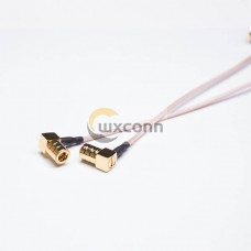 SMB Coaxial Cable Assembly Male Right Angled to Brown RG316 Cable SMB Coaxial Cable Assembly Male Right Angled to Brown RG316 Cable