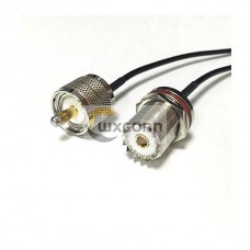 RF Cable Jack UHF SO239 to UHF male PL259 Pigtail Cable RG174 20cm RF Cable Jack UHF SO239 to UHF male PL259 Pigtail Cable RG174 20cm