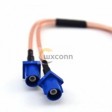 SMA Male Cable 2 in 1 Dual Fakra C Plug to SMA Plug Connector Extension Cable RG316 15cm SMA Male Cable 2 in 1 Dual Fakra C Plug to SMA Plug Connector Extension Cable RG316 15cm