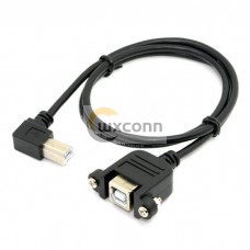 Usb B Cable Panel Mount Male to Female 1m Cable for Printer Machine Usb B Cable Panel Mount Male to Female 1m Cable for Printer Machine