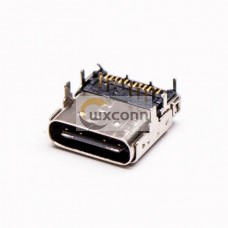 Type C Connector USB Female Right Angled DIP SMT for PCB Mount
