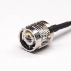 TNC Cable Connector Straight Male to MCX Angled Male Coaxial Cable with RG174 TNC Cable Connector Straight Male to MCX Angled Male Coaxial Cable with RG174