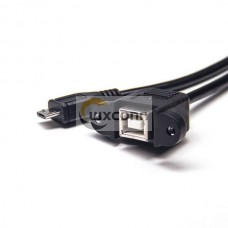 USB 2.0 Type B Female Straight to Micro USB Male 180 Degree USB 2.0 Type B Female Straight to Micro USB Male 180 Degree