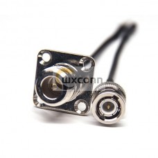 N Type Cable Connectors Female 4 Hole Flange to BNC Male for RG174