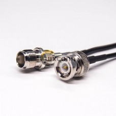N Type Cable Connectors Female 4 Hole Flange to BNC Male for RG174 N Type Cable Connectors Female 4 Hole Flange to BNC Male for RG174