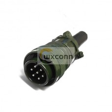 MS3106A16S-1P Male Pins Plug Solder Cup 7 Position Circular Connector MS3106A16S-1P Male Pins Plug Solder Cup 7 Position Circular Connector