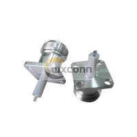 Coax N Connector Straight Female 4 Hole Flange for Panel Mount