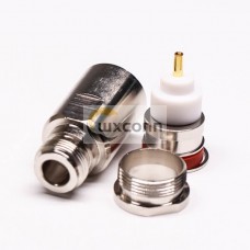 N Type Female RF Connector Straight 180 Degree Clamp Type N Type Female RF Connector Straight 180 Degree Clamp Type