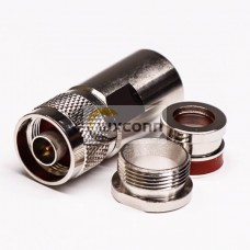 N Type 180 Degree Plug Clamp Type Coaxial Connector N Type 180 Degree Plug Clamp Type Coaxial Connector