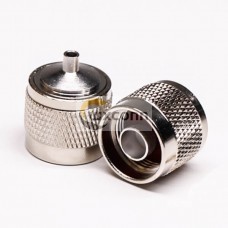 N Type Coaxial Male Connector 180 Degree Solder Type for Cable