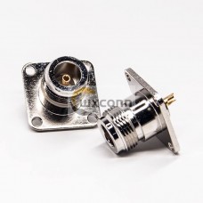 N Type Flange Connector 4 Hole Solder Type for Coaxial Cable N Type Flange Connector 4 Hole Solder Type for Coaxial Cable