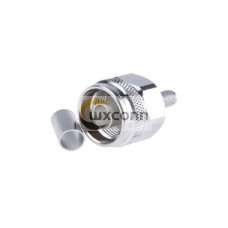 N Type Plug 50Ω Straight Cable Mount Connector Crimp Termination 11GHz for 1.5/3.8 N Type Plug 50Ω Straight Cable Mount Connector Crimp Termination 11GHz for 1.5/3.8