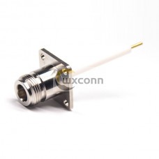 N Type Female Chassis Mount Connector Female 180 Degree 4 Hole Flange Mount N Type Female Chassis Mount Connector Female 180 Degree 4 Hole Flange Mount