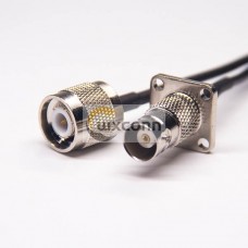 TNC Straight Plug to BNC Female Flange Mount RF Coaxial Cable TNC Straight Plug to BNC Female Flange Mount RF Coaxial Cable