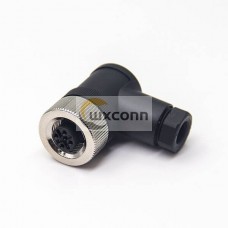 M12 Connector 4 Pin Wiring A Code Shiled Right Angle Female Plug Screw-Joint Unshielded Waterproof M12 Connector 4 Pin Wiring A Code Shiled Right Angle Female Plug Screw-Joint Unshielded Waterproof
