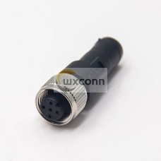 Female M12 Connector Terminal Load Straight 5 Pin Unshiled A Code Waterproof Female M12 Connector Terminal Load Straight 5 Pin Unshiled A Code Waterproof