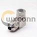 M12 Field Wireable Connector Right Angle A Code Waterproof 5 Pin Female Metal Plug Shiled