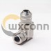 M12 Field Wireable Connector Right Angle A Code Waterproof 5 Pin Female Metal Plug Shiled