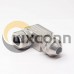 M12 Field Wireable Connector Right Angle A Code Waterproof 5 Pin Female Metal Plug Shiled