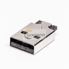 USB Type A Male 2.0 Connector Offest Type for PCB Mount USB Type A Male 2.0 Connector Offest Type for PCB Mount