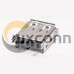 USB for PCB Straight Female DIP Harpoon Black