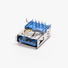 USB 3.0 Type A Port Right Angled Female DIP Through Hole USB 3.0 Type A Port Right Angled Female DIP Through Hole