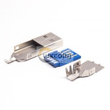 USB 3.0 A Male Connector Solder Type For Cable USB 3.0 A Male Connector Solder Type For Cable
