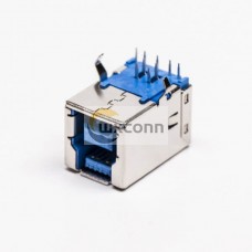 USB 3.0 Type B Female Right Angled Through Hole for PCB Mount USB 3.0 Type B Female Right Angled Through Hole for PCB Mount