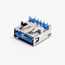 USB 3.0 Right Angled Type A Female DIP Harpoon for PCB Mount USB 3.0 Right Angled Type A Female DIP Harpoon for PCB Mount