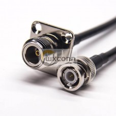 RF Cable Assemblies BNC Straight Male to N Type Flange Mounting Straight Female with RG58 RG223 RF Cable Assemblies BNC Straight Male to N Type Flange Mounting Straight Female with RG58 RG223