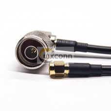 N Type Cable Male Angled to SMA RP Male Straight Cable with RG223 RG58 N Type Cable Male Angled to SMA RP Male Straight Cable with RG223 RG58