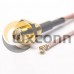 SMA Cable Rear Panel Mount Straight Female to IPEX Angled Female with RG178