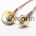 SMA Cable Rear Panel Mount Straight Female to IPEX Angled Female with RG178