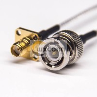 BNC to SMA Cable BNC Straight Male to SMA Straight Female 4 Holes Cable with RG316