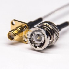 BNC to SMA Cable BNC Straight Male to SMA Straight Female 4 Holes Cable with RG316