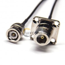N Connectors 4 Holes Straight Female to BNC Straight Male Cable with RG174 N Connectors 4 Holes Straight Female to BNC Straight Male Cable with RG174