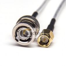 BNC Connector Coaxial Cable 180 Degree Male to SMA Straight Male with RG316