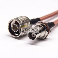 BNC Connector Coaxial Cable to N Type Straight Male RG142 Cable BNC Connector Coaxial Cable to N Type Straight Male RG142 Cable