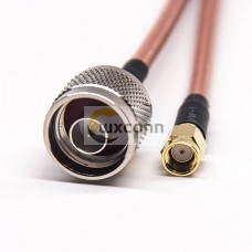 RF Coaxial Cable Assembly N Type Straight Male to RP SMA Straight Male for RG142 Cable RF Coaxial Cable Assembly N Type Straight Male to RP SMA Straight Male for RG142 Cable