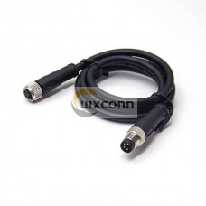 M8 4 Pin Serial Cable 180 Degree Male to Female Plug Connector For Cable 24AWG 2M M8 4 Pin Serial Cable 180 Degree Male to Female Plug Connector For Cable 24AWG 2M
