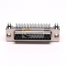 25 Pin D Sub Female Cconnector RA Solder Type for PCB with Stamped Pin 25 Pin D Sub Female Cconnector RA Solder Type for PCB with Stamped Pin